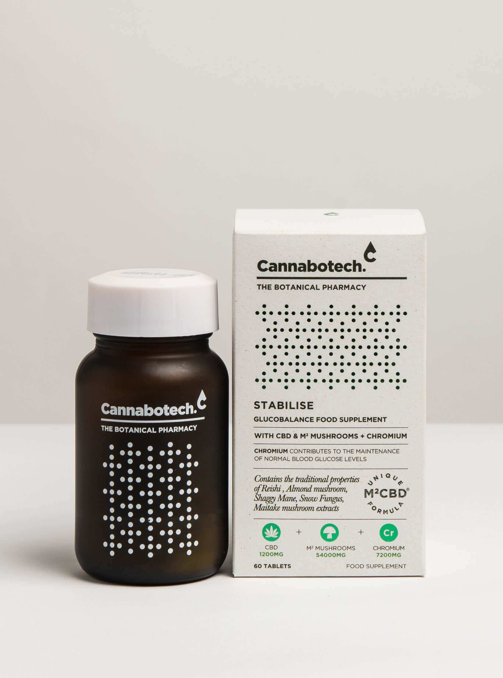 Stabilise Glucobalance food supplement - with packaging