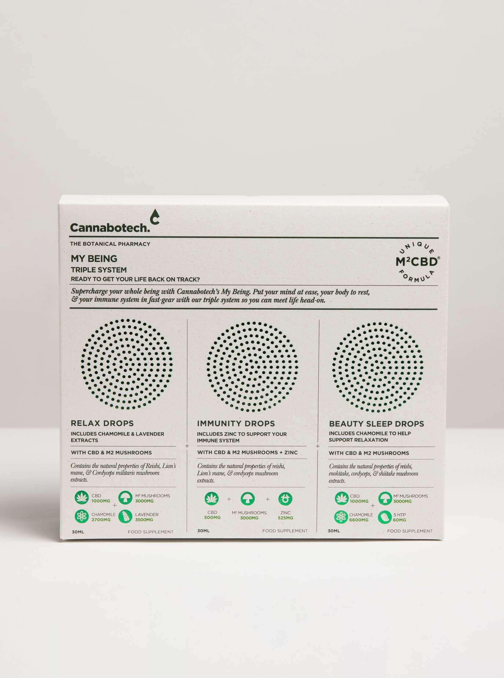 MY BEING Triple System: Beauty sleep, immunity and relax drops