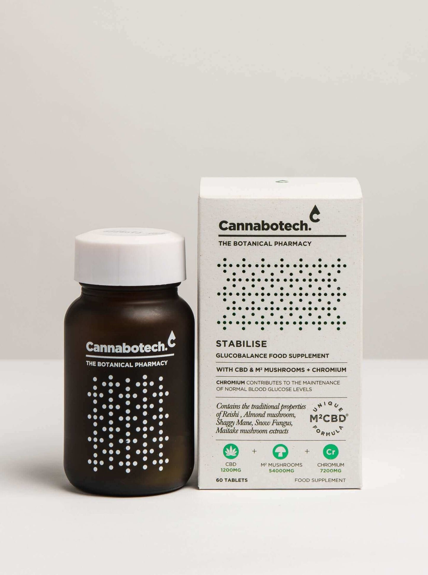 Stabilise Glucobalance food supplement - with packaging